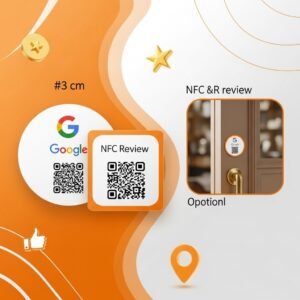 ملصق تقييم جوجل NFC لزيادة المراجعات – عدة ألوان